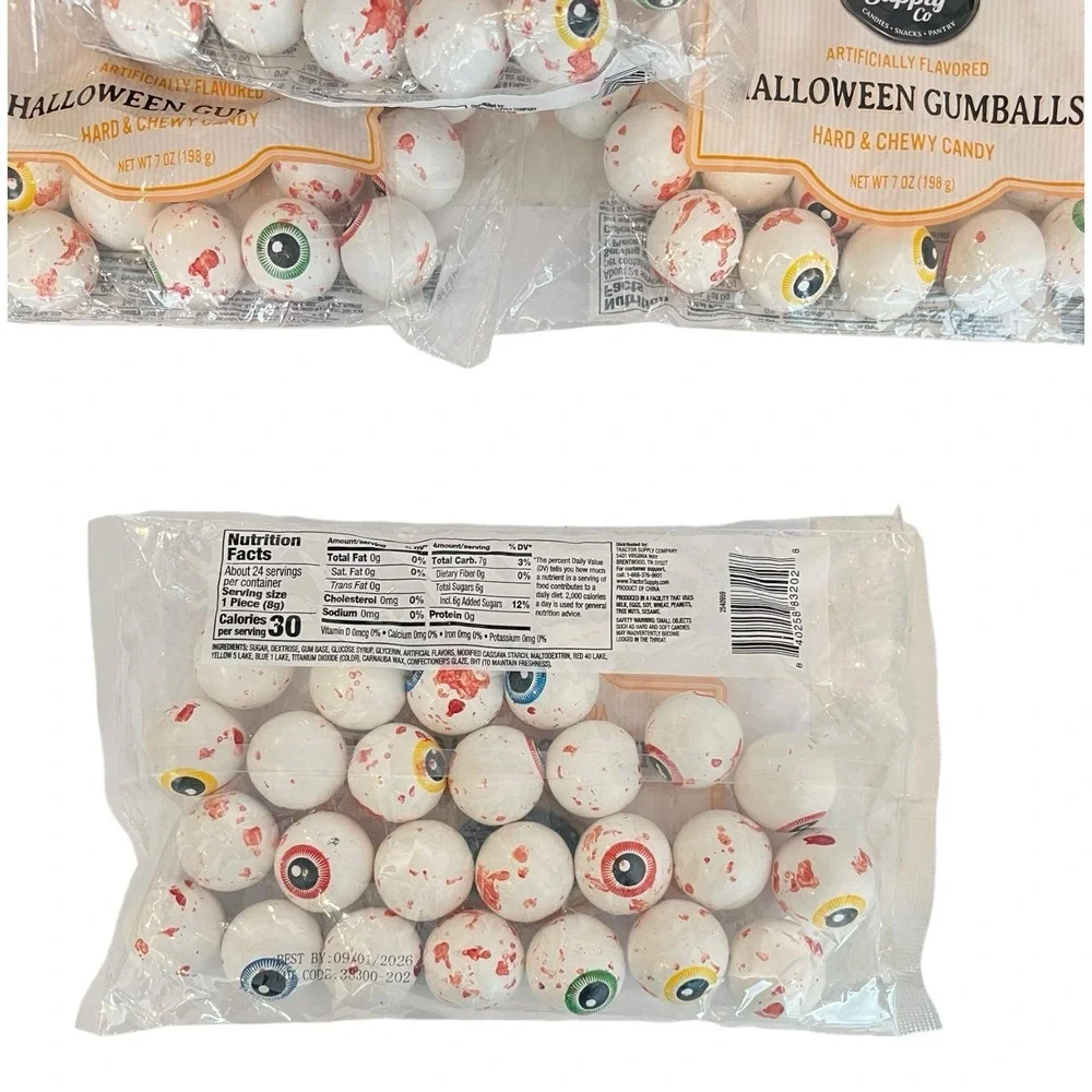 4 Pack Tractor Supply Co Eyeballs Candy Bubblegum 28 oz Science Halloween Party
